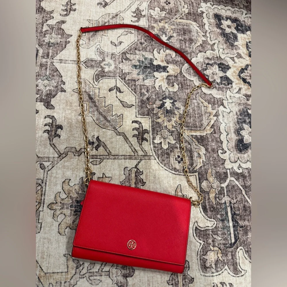 Tory Burch Robinson Chain Wallet purse - Picture 1 of 8